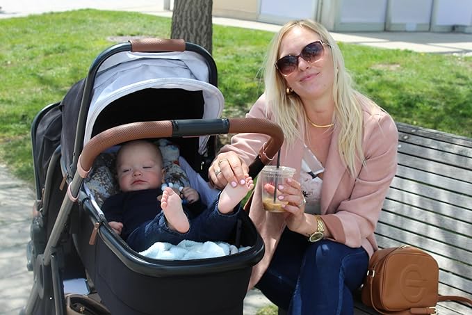 Venice Child Maverick Infant Bassinet for Single to Double Stroller (Not Included) with Cell Phone Side Pocket and Sun Guard Canopy, Eclipse