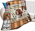 Springer Spaniel Dog Blanket Springer Spaniel Gifts and Decor Cute Dog Throw Blanket Dog Blanket for Girls Women Kids Adults Soft Warm Cozy Fleece Blanket for Couch Sofa Bed 50"x40"