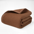Salt Earth GOTS Certified 100% Organic Cotton Throw Blanket, 60"x80" Waffle Blankets & Throws for Bed, Throw Blanket for Couch, Cozy Christmas Blankets and Throws for Christmas Gifts (Potting Soil)