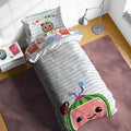 CoComelon Twin Size Comforter Set - 5 Piece Kids Bedding Includes Comforter, Sheets & Pillow Cover - Super Soft Microfiber Animal Bed Set