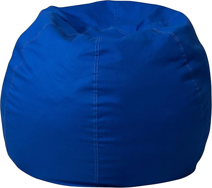 EMMA + OLIVER Small Solid Royal Blue Bean Bag Chair for Kids and Teens