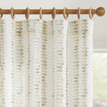 jinchan Linen Nursery Curtains for Living Room Boho Curtains for Bedroom Kids Room 96 Inches Long Geometric Printed Farmhouse Drapes Rod Pocket Window Treatment Curtain Set of 2 Panels Taupe Gray
