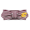 Creative Knitwear Central Michigan Chippewas Infant Girls Maroon/White Striped Hair Knot Headband Embroidered Logo - Size Newborn - 4T