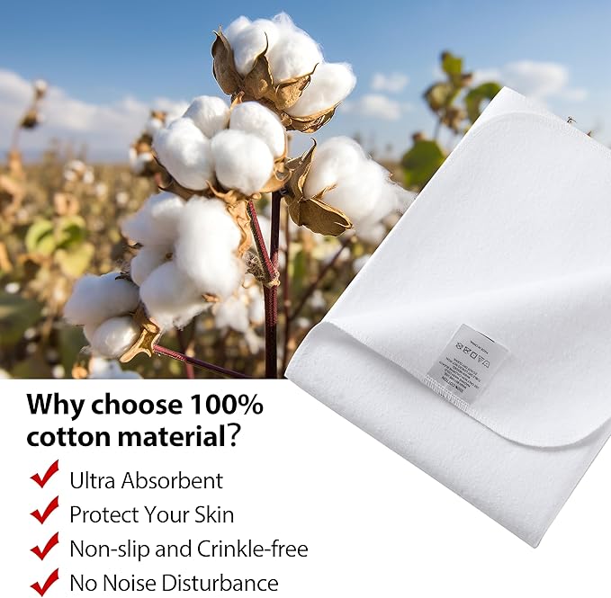 Washable Underpads, 24" x 24" (Pack of 4) Extra Heavy Absorbency ,100% Waterproof Mattress Protector,Flannel Cotton Underpads for Kids, Adults,Pets,Bed, Couch, Sofa, Floor,Home