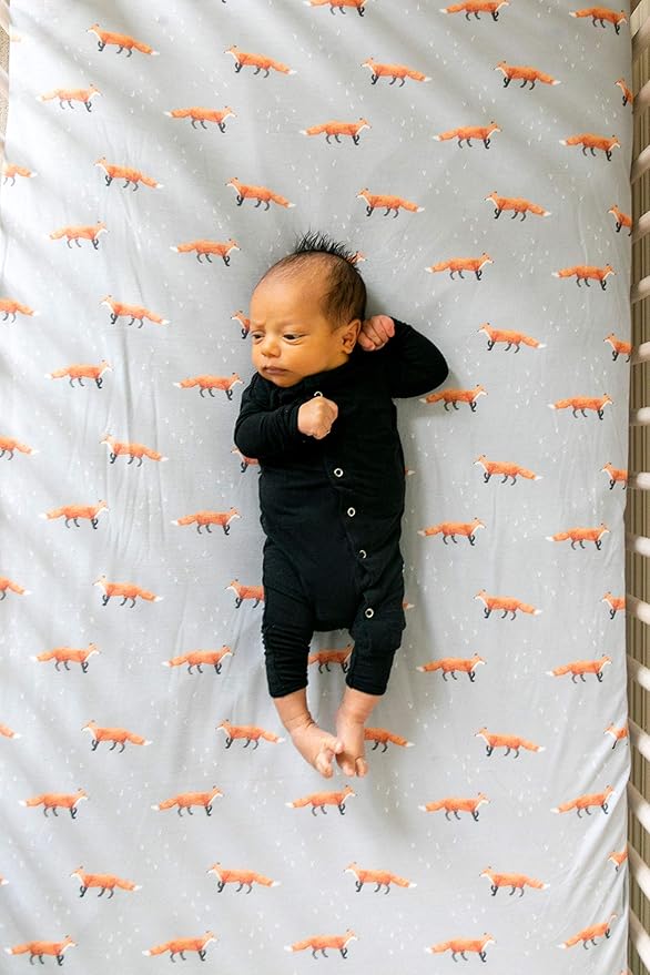 Premium Fitted Knit Crib Sheet/Toddler Sheet Copper by Copper Pearl