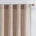 jinchan Taupe Lined Linen Blend Curtain for Living Room 96 Inch Length 2 Panels Curtains for Sliding Glass Doors, 50 Inch Wide Drapes with Rod Pocket Back Tab(50W x 96L, Taupe)