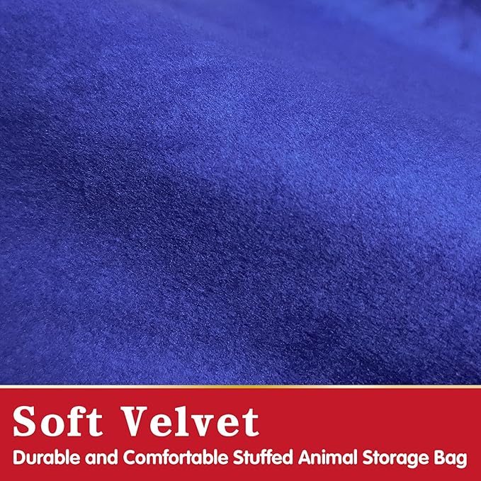 Jorbest Stuffed Animal Bean Bag Storage, Cute Excavator Stuffed Animal Storage for Kids and Adults, Luxury Velvet Bean Bag Covers Only without Filling, (200 L/52 Gal)