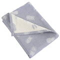 NTBAY 3 Layer Toddler Blanket, Muslin Cotton Jacquard Bed Blankets, Lightweight Thermal Baby Blanket, Super Soft and Warm Crib Blanket for All Seasons, Decoration Gift, 30"x40", Blue Pineapple