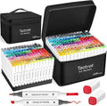 Taotree Alcohol Markers 168 Colors with Case & Holders, Dual Tips Art Coloring Markers Pens, Chisel & Fine Sketch Pens Art Supplies for Artist Kids Adult Coloring Books Drawing, Painting, Sketching
