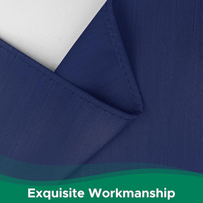 Biscaynebay Wrap Around Bed Skirts for Full & Full XL Beds 22" Long Drop, Navy Adjustable Elastic Dust Ruffles Easy Fit Wrinkle Resistant Silky Luxurious Fabric Machine Washable