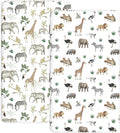 Pack and Play Sheets 2 Pack, Fitted Jersey Knit Mini Crib Sheets for Baby Boys and Girls, Compatible with Graco Pack N Play and Mini Crib Mattress (Jungle Journey, Pack N Play/Mini Crib Sheets)