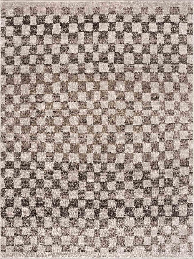 Hauteloom Benjy Living Room, Bedroom Area Rug - Contemporary - Cream, Charcoal - 2' x 3'