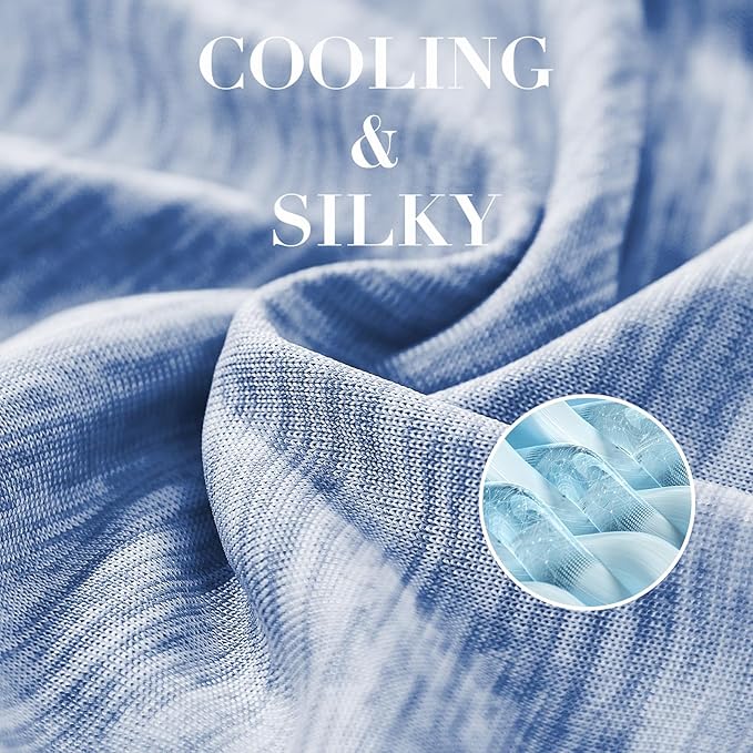 Cooling Blanket Keep Cool in Hot Summer, 51 X 67in Twin or Baby Size Blanket for Adults, Children, Babies Japanese Q-Max >0.5 Technology Arc-Chill Cooling Fiber, Breathable Comfortable All-Season-Blue