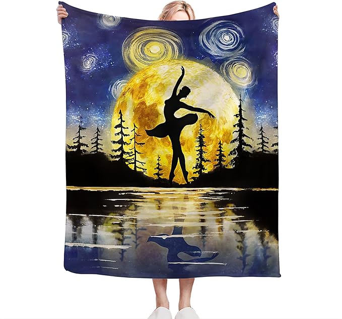 Dance Gifts for Girls & Boys - Soft, Warm Fleece & Flannel Plush Blankets for Bed, Sofa, Couch - 50"x60"