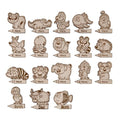 Personalized Wooden Markers Animals for Kids Ruler Growth Chart Safari.