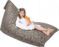 Jorbest Stuffed Animal Storage Bean Bag Chair Cover for Kids and Adults, Luxury Velvet Bean Bag Stuffed Animal Storage, Leopard Print Covers Only without Filling (200 L/52 Gal)