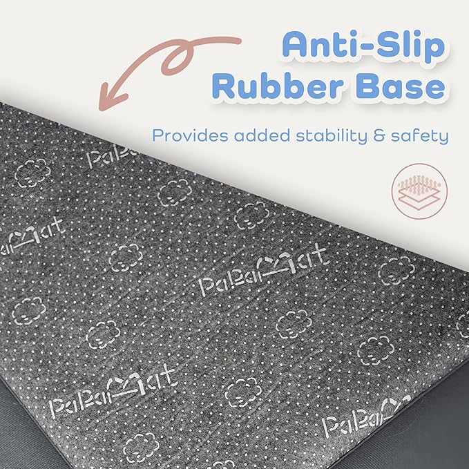 1.5" Thick Baby Play Mat for Floor, 39x59 Playpen Mat, Pro Soft Flannel Foam Mats Toddler Infant Kids Crawling for Nursery Rug Playroom Living Room Waterproof Easy Care Non-Slip (Dark Grey)