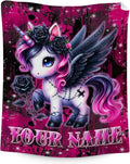 Custom Unicorn Gifts for Women - 60" x 80" Adults Throw Blanket for Unicorn Lovers - Plush Flannel Throws Blankets for Couch, Bed
