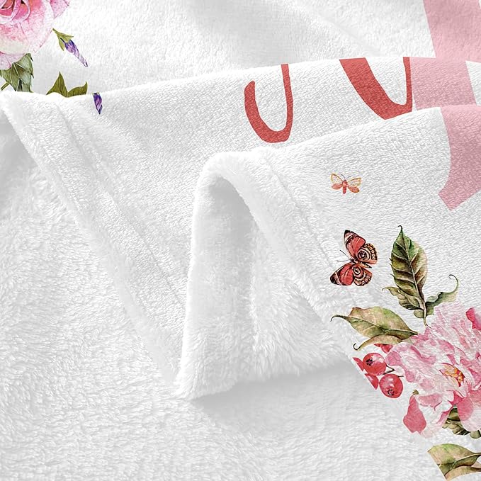 Ships Next Day, Personalized Baby Blankets, Custom Baby Blanket with Name for Girls,Gift for Chrismas Birthday Memorial Day, Customized Flannel Blanket for Kids Adults 50"X60"
