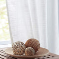 FMFUNCTEX Linen Semi Sheer Curtains 108 Inches Extra Long for Bedroom Living Room, White Curtain Panels Sheer Linen Textured Window Drapes Farmhouse Light Filtering 2 Panels Rod Pocket