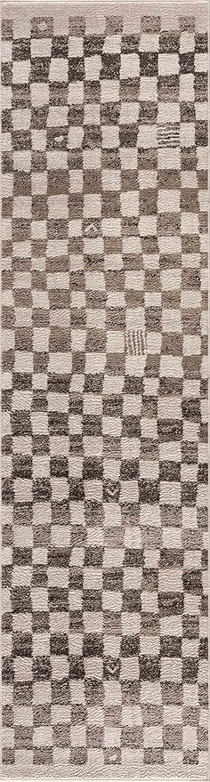 Hauteloom Benjy Living Room, Bedroom Area Rug - Contemporary - Cream, Charcoal - 2' x 3'