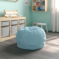 EMMA + OLIVER Daisy Small Teal Furry Bean Bag Chair for Kids and Teens