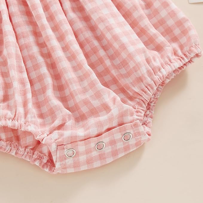 Newborn Baby Girl Bodysuit Sleeveless Halter Frill Romper One-piece Jumpsuit with Headband Summer Clothes Set