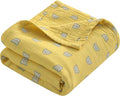 NTBAY 4 Layer Muslin Cotton Toddler Blanket, 42x60 Soft and Breathable Receiving for Newborns and Infants, Perfect for Crib, Stroller, Travel, Lightweight Nursery Blanket, Honey Bear