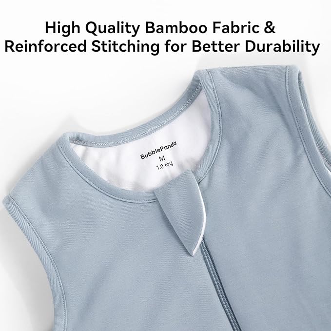 Rayon Made from Bamboo Toddler Sleep Sack with Feet 24-36 Months 1.0 Tog Ultra Soft Toddler Sleeping Sack 2t-3t Sleep Bag Walker Quilted Wearable Blanket with Legs 2-Way Zipper Lightweight