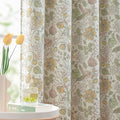 jinchan Nursery Curtains 95% Blackout Yellow Floral Curtains for Girls Room, 96 Inch Length Farmhouse Drapes for Bedroom Living Room Darkening Window Treatment Fall Decor Grommet Top Set of 2 Panels