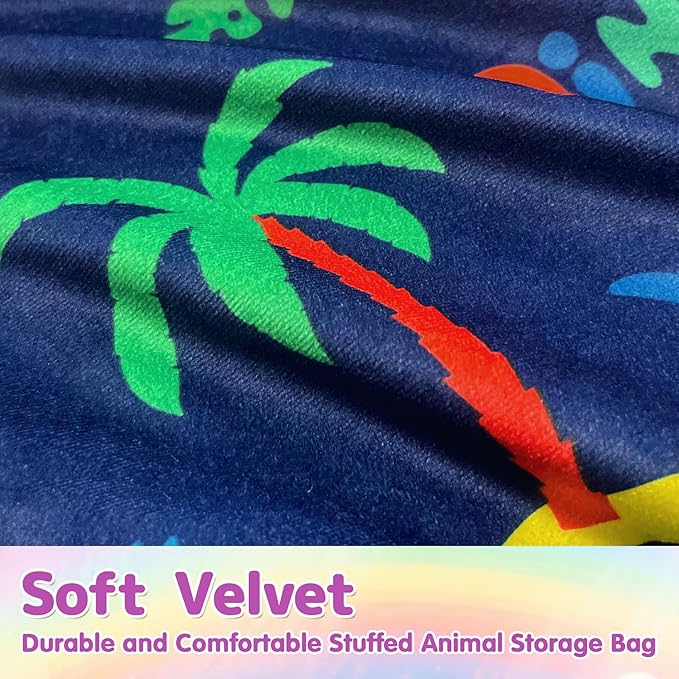 Jorbest Stuffed Animal Storage Bean Bag Chair for Kids and Adults, Stuffed Animal Storage, Dinosaur Bean Bag Chair Cover for Kids - Cover ONLY (200L/52 Gal)