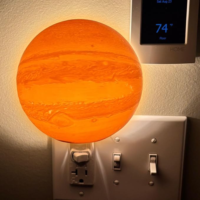 Moon Night Lights | Night Lamp LED Light | 3D Solar System NightLight, Planet Home Décor, Space Nursery, Kids Room, Space Gift, Birthday Gifts, Bedroom Decorations (Jupiter, 6 Inch)