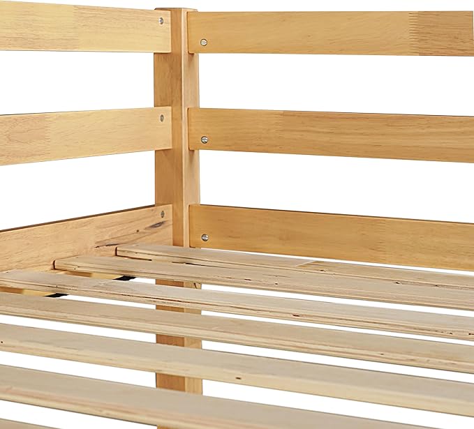 Bellemave Twin Loft Bed with Desk,Loft Bed for Kids, Boys, Girls,Wooden Loft Be Frame with Desk and Ladder, Natural