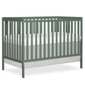 Dream On Me Synergy 5-in-1 Convertible Full-Size Baby Crib with Toddler, Day & Full Bed Conversion in Meadow Green, GreenGuard Gold & JPMA, 3 Mattress Heights, Sustainable Pinewood