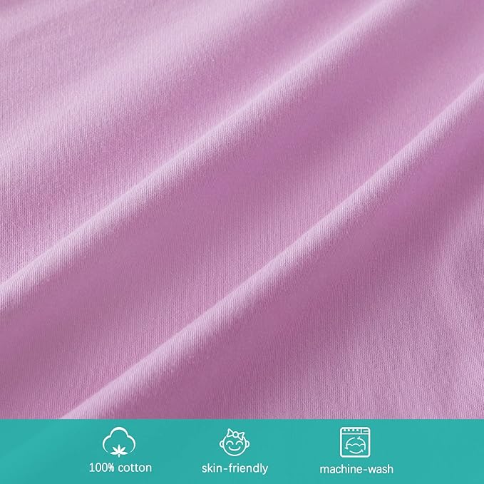 Bassinet Sheets Fit for Dream On Me Lacy, Delta Children Curve, Regalo Baby Basics™ Infant, Fisher Price, Simmons Kids(for Twins) and Safety 1st Bassinet,100% Cotton, 2 Pack, Pink and Violet