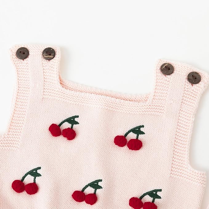 Simplee kids Baby Girl Knit Romper Fall Sleeveless Pompoms Rompers Newborn Little Girl Overall Jumpsuit Outfits