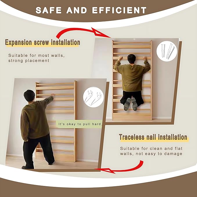Behind The Door Bookshelf, 6-Tier Wooden Bookcases with Open Display Shelves, Behind The Door Storage Organizer for Toys and Books, Space-Saving Wall Mount Narrow Book Shelf