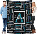Dr.TOUGH Name Blanket Personalized Blanket for Adult Kids Flannel Customized Personalized Blankets and Throws