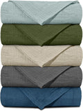 Muslin Receiving Blankets, Neutral Blanket Swaddling for Newborn Boys and Girls, 5 Pack Breathable and Skin-Friendly Swaddle Wrap for Infant Baby (Graceful Colors)