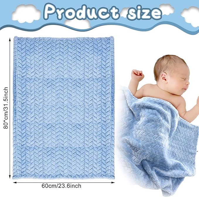 Frienda 4 Pcs Baby Fuzzy Blanket Fluffy Baby Blanket for Boys Girls Soft Warm Infant Newborn Toddler Receiving Nursery Bed Supplies, 32 x 24 Inch(Elegant Color)