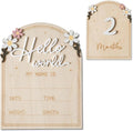 Baby Announcement Sign, Hello World Newborn Sign for Hospital, She’s Here Card, Baby Announcements Ideas, Newborn Photography Props Double-Sided (HW4)
