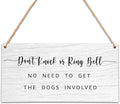 Please Do Not Knock Or Ring Doorbell Wooden Plaque Sign, No Soliciting Warning Reminder Door Decor, Baby Sleeping Signs For Front Door - HF10