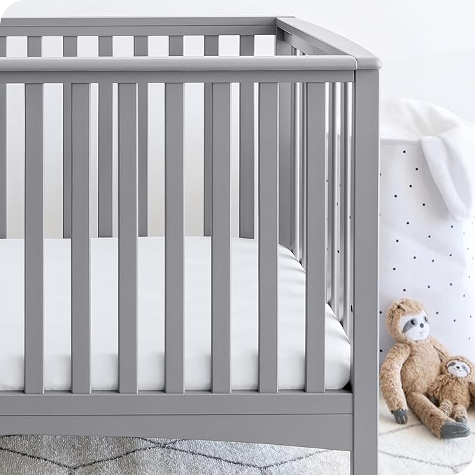 Bare Home 2-Pack Fitted Crib Sheets - Premium 1800 Ultra-Soft Microfiber - Breathable - Baby Sheet - for Boys & Girls - Fits Standard Crib and Toddler Mattresses (Spring Mint/White)