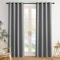NICETOWN Silver Grey Curtains for Living Room 84 inches Long 2 Panels, Thermal Grommet Curtains for Living Room, Noise Reducing Privacy Window Treatment Shades for Bedroom, Laundry Patio, W52