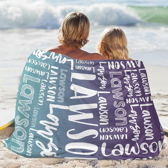 Dr.TOUGH Personalized Blankets with Name Customized Baby Blankets for Girls Boys Adults Monogrammed Blankets and Throws Christmas Birthday Mothers Valentines Day Gift (Z-Colorful 06, 40''×50'')