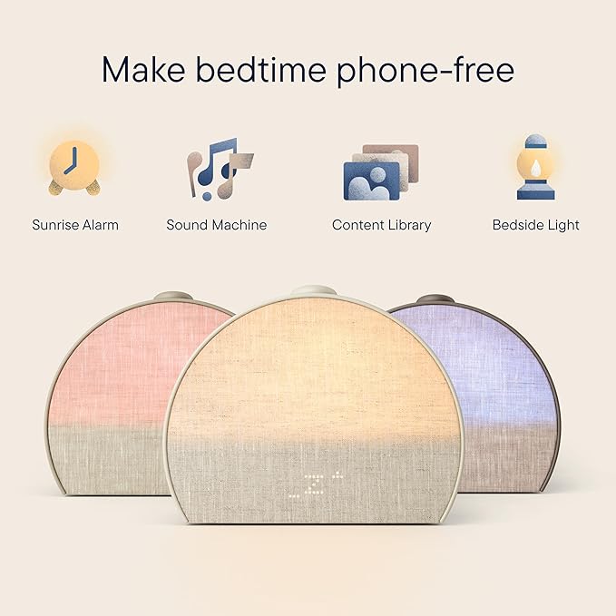 Hatch Restore 3 Sunrise Alarm Clock, Sound Machine, Smart Light (Cocoa) - White Noise, Screen-Free Sleep Routine