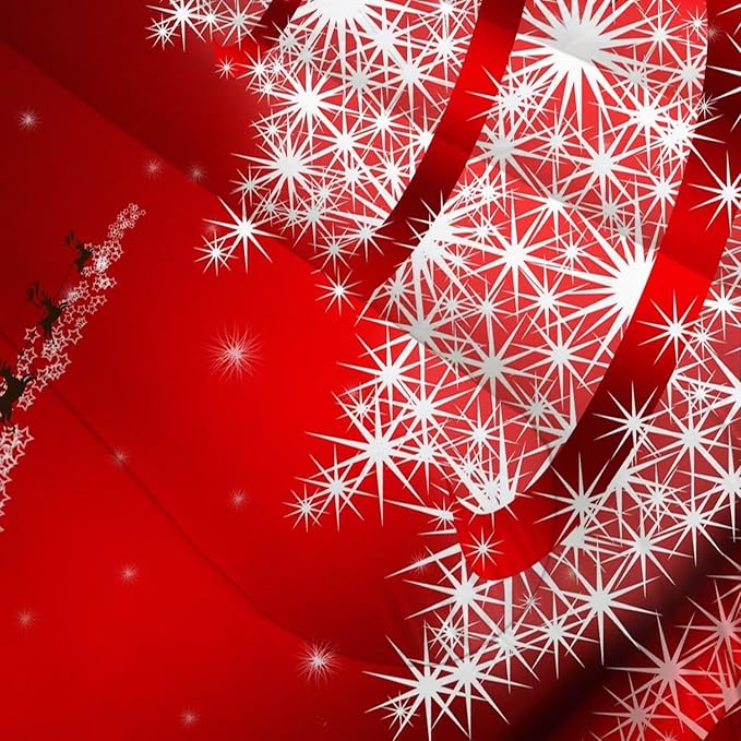 kxry Merry Christmas Comforter Set Santa Claus Deer Christmas Tree Galaxy Red Bedding Quilt Twin Size for Girls Boys Kids 1 Comforter + 1 Pillow Case