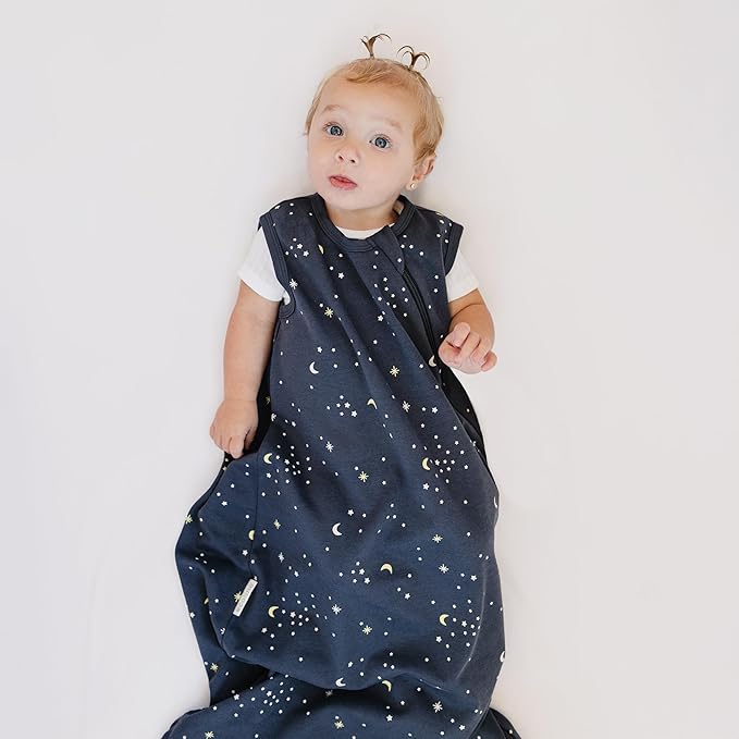 Ecolino Organic Cotton Baby Sleep Sack - 2-Way Zipper Baby Wearable Blanket - Newborn Sleeping Bag Sack - 0-6 Months - Milky Way