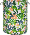 Merdes 19.7’’ Waterproof Foldable Laundry Hamper, Dirty Clothes Laundry Basket, Linen Bin Storage Organizer for Toy Collection (Plant Green)