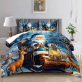 Raphus cucullatus Christmas Bedding Full,Christmas Comforter Set,Santa Claus Decor Holiday Bedding Winter Quilt,Santa Claus Comforter Set,Snowflake Navidad Quilt Set,Cute Reindeer Quilt
